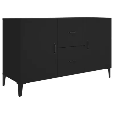 vidaXL Komoda črno 100x36x60 cm inženirski les