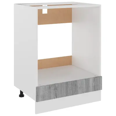 vidaXL Omarica za pečico Lyon siva sonoma 60x46x81,5cm