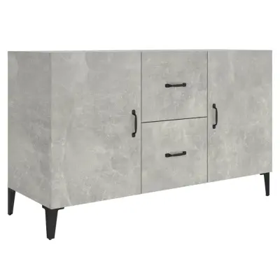 vidaXL Komoda betonsko siva 100x36x60 cm inženirski les