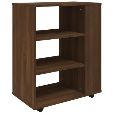 vidaXL Omarica na kolesih rjav hrast 60x35x75 cm konstruiran les