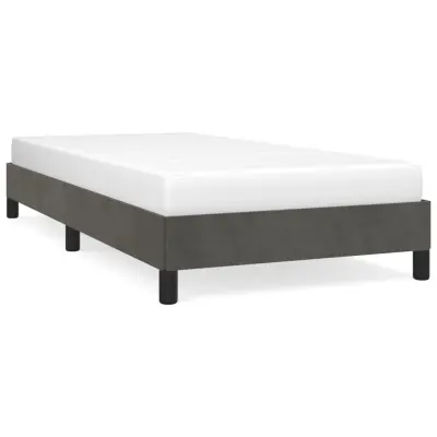 vidaXL Posteljni okvir brez vzmetnice temno siv 80x200 cm žamet