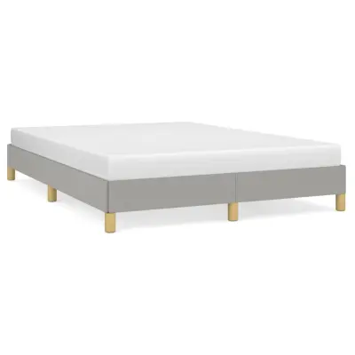 vidaXL Posteljni okvir brez vzmetnice svetlo siv 160x200 cm blago