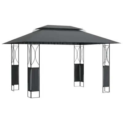 vidaXL Paviljon s streho antracit 400x300x270 m jeklo