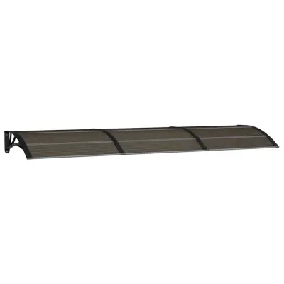 vidaXL Nadstrešek za vrata črn 300x75 cm polikarbonat