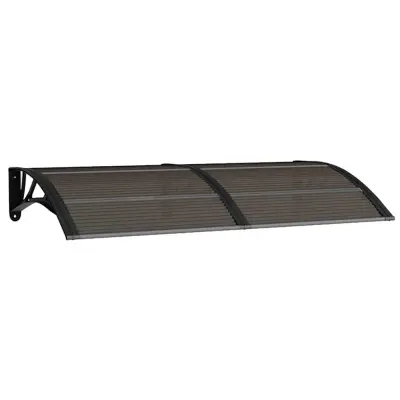 vidaXL Nadstrešek za vrata črn 150x75 cm polikarbonat