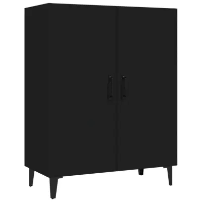 vidaXL Komoda črna 70x34x90 cm konstruiran les