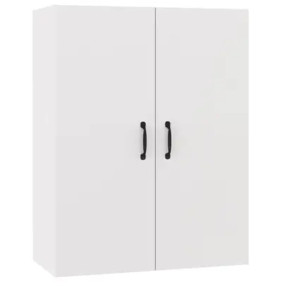 vidaXL Viseča omarica bela 69,5x34x90 cm inženirski les