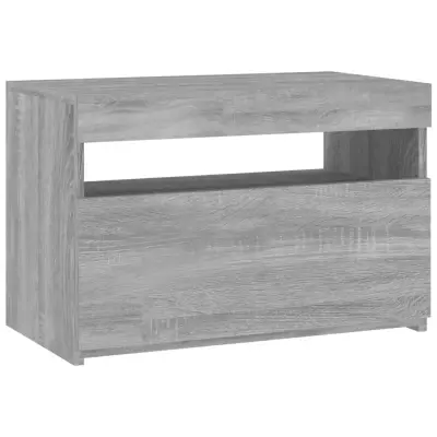 vidaXL TV omarica z LED lučkami siva sonoma 60x35x40 cm