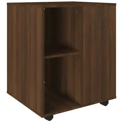 vidaXL Omarica na kolesih rjav hrast 60x53x72 cm konstruiran les