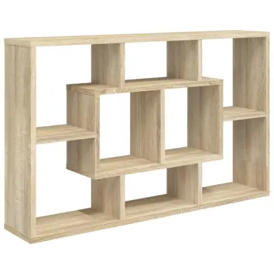 vidaXL Stenska polica sonoma hrast 85x16x52,5 cm inženirski les