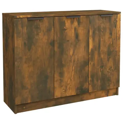 vidaXL Komoda dimljeni hrast 90,5x30x70 cm konstruiran les
