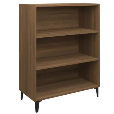vidaXL Komoda rjavi hrast 69,5x32,5x90 cm konstruiran les