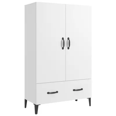 vidaXL Visoka omarica bela 70x31x115 cm inženirski les