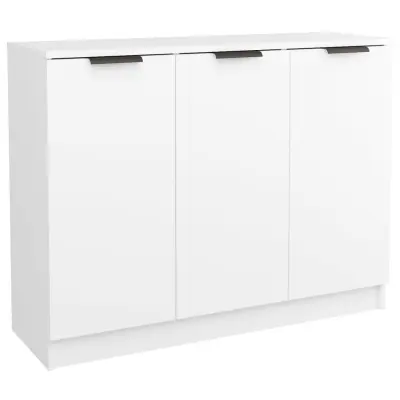 vidaXL Komoda bela 90,5x30x70 cm konstruiran les