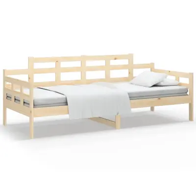 vidaXL Dnevna postelja 90x190 cm trdna borovina