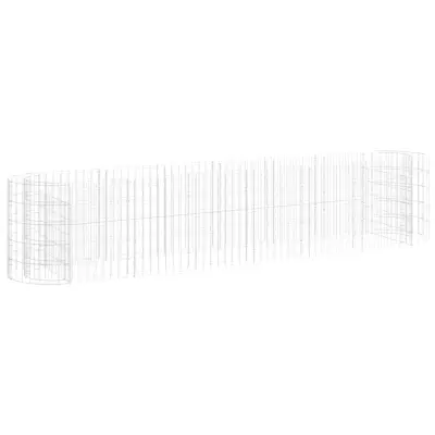 vidaXL Visoka greda gabion pocinkano železo 260x50x50 cm