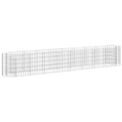 vidaXL Visoka greda gabion pocinkano železo 330x50x50 cm