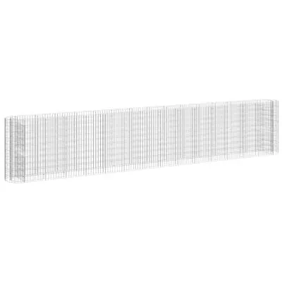 vidaXL Visoka greda gabion pocinkano železo 540x50x100 cm