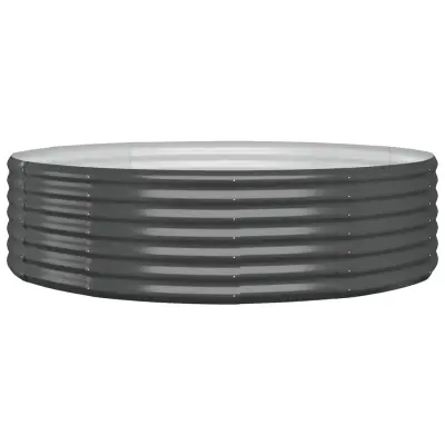 vidaXL Visoka greda iz prašno premazanega jekla 140x140x36 cm antracit