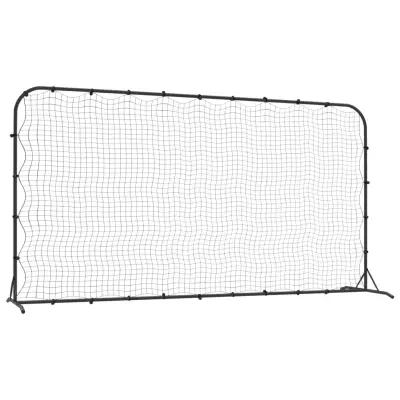 vidaXL Odbojna mreža za nogomet črna 366x90x183 HDPE