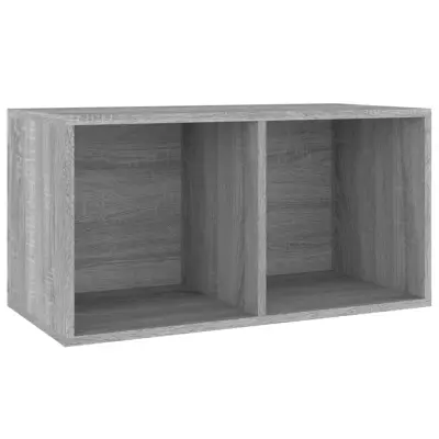 vidaXL Škatla za shranjevanje plošč siva sonoma 71x34x36cm konst. les