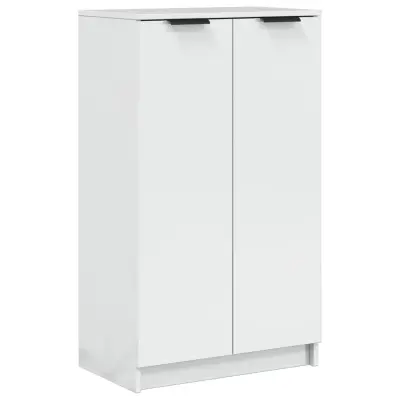vidaXL Omarica za čevlje visok sijaj bela 59x35x100 cm konstruiran les