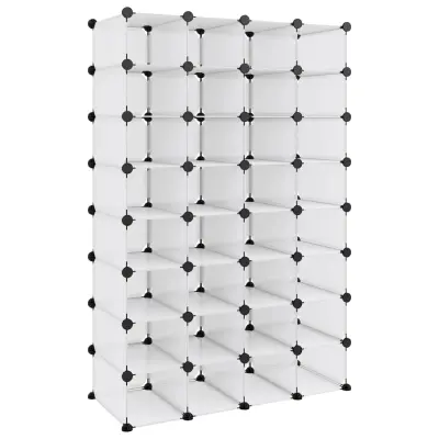 vidaXL Stojalo za čevlje prozorno 93x36,5x140 cm PP