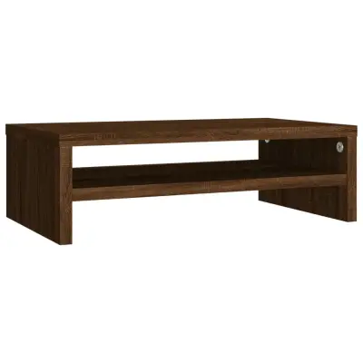 vidaXL Stojalo za zaslon rjavi hrast 42x24x13 cm konstruiran les