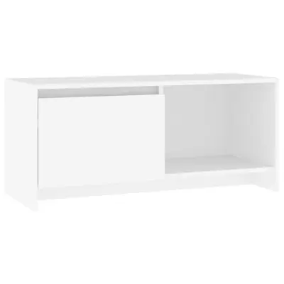 vidaXL TV omarica bela 90x35x40 cm iverna plošča