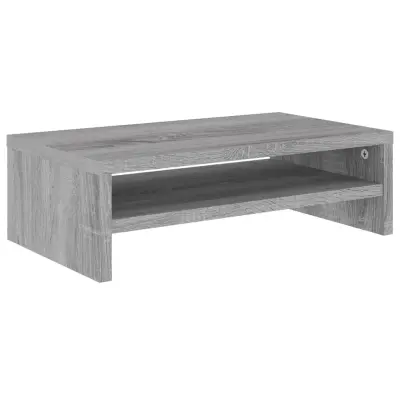 vidaXL Stojalo za zaslon sivo sonoma 42x24x13 cm konstruiran les