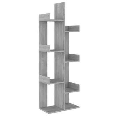 vidaXL Knjižna omara 48x25,5x140 cm siva sonoma konstruiran les
