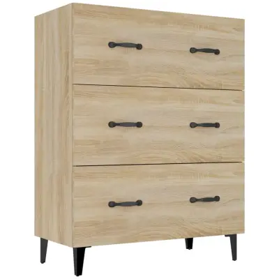 vidaXL Komoda sonoma hrast 69,5x34x90 cm inženirski les