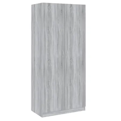 vidaXL Garderobna omara siva sonoma 90x52x200 cm konstruiran les
