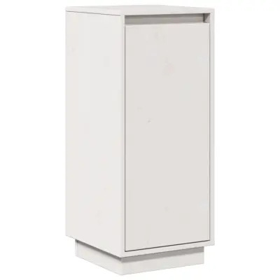 vidaXL Komoda bela 31,5x34x75 cm trdna borovina