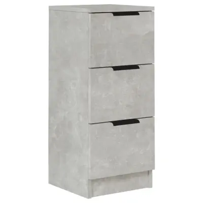 vidaXL Komoda betonsko siva 30x30x70 cm konstruiran les