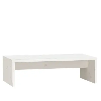 vidaXL Stojalo za zaslon belo 50x27x15 cm trdna borovina