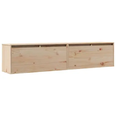 vidaXL Stenska omarica 2 kosa 80x30x35 cm trdna borovina