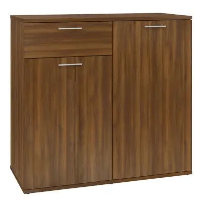 vidaXL Komoda rjavi hrast 80x36x75 cm konstruiran les