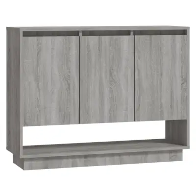 vidaXL Komoda siva sonoma 97x31x75 cm iverna plošča