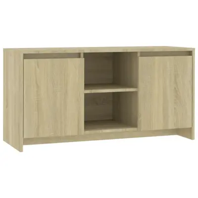 vidaXL TV omarica sonoma hrast 102x37,5x52,5 cm iverna plošča