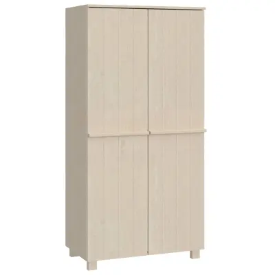 vidaXL Garderobna omara HAMAR medeno rjava 89x50x180 cm trdna borovina