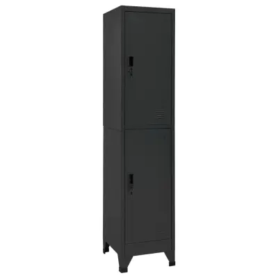 vidaXL Omara s ključavnico antracitna 38x45x180 cm jeklo