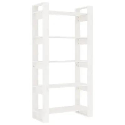 vidaXL Knjižna omara/pregrada bela 80x35x160 cm trden les