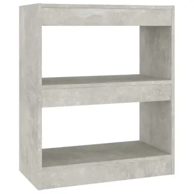 vidaXL Knjižna omara/pregrada betonsko siva 60x30x72 cm