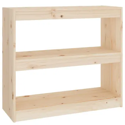 vidaXL Knjižna omara/pregrada 80x30x71,5 cm trdna borovina