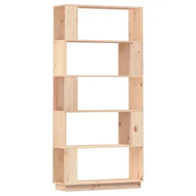 vidaXL Knjižna omara/pregrada 80x25x163,5 cm trdna borovina