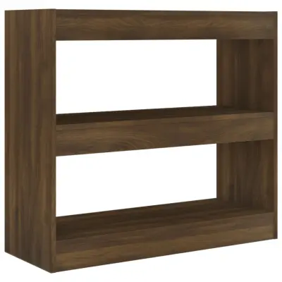 vidaXL Knjižna omara/pregrada rjav hrast 80x30x72 cm iverna plošča