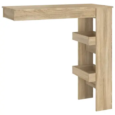vidaXL Stenska barska miza sonoma hrast 102x45x103,5 cm konstr. les