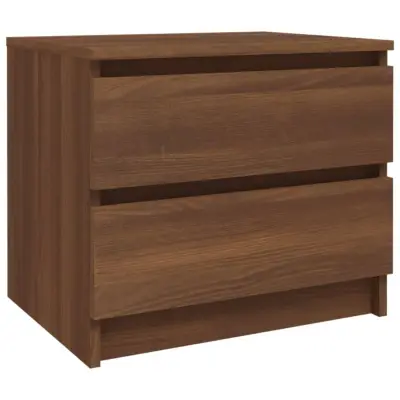 vidaXL Nočna omarica rjav hrast 50x39x43,5 cm konstruiran les