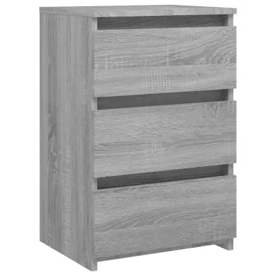 vidaXL Nočna omarica siva sonoma 40x35x62,5 cm konstruiran les